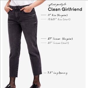 Free people raw hem girlfriend jeans‎